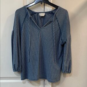 Universal Thread Blue Striped Blouse